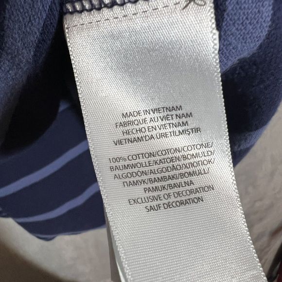 Polo Ralph Lauren Custom Fit Blue Striped‎ Short Sleeve Polo Shirt Men's Large - Picture 6 of 8